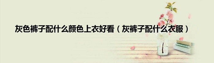灰色裤子配什么颜色上衣好看(灰裤子配什么衣服)
